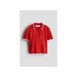 Rib-Knit Top with Collar